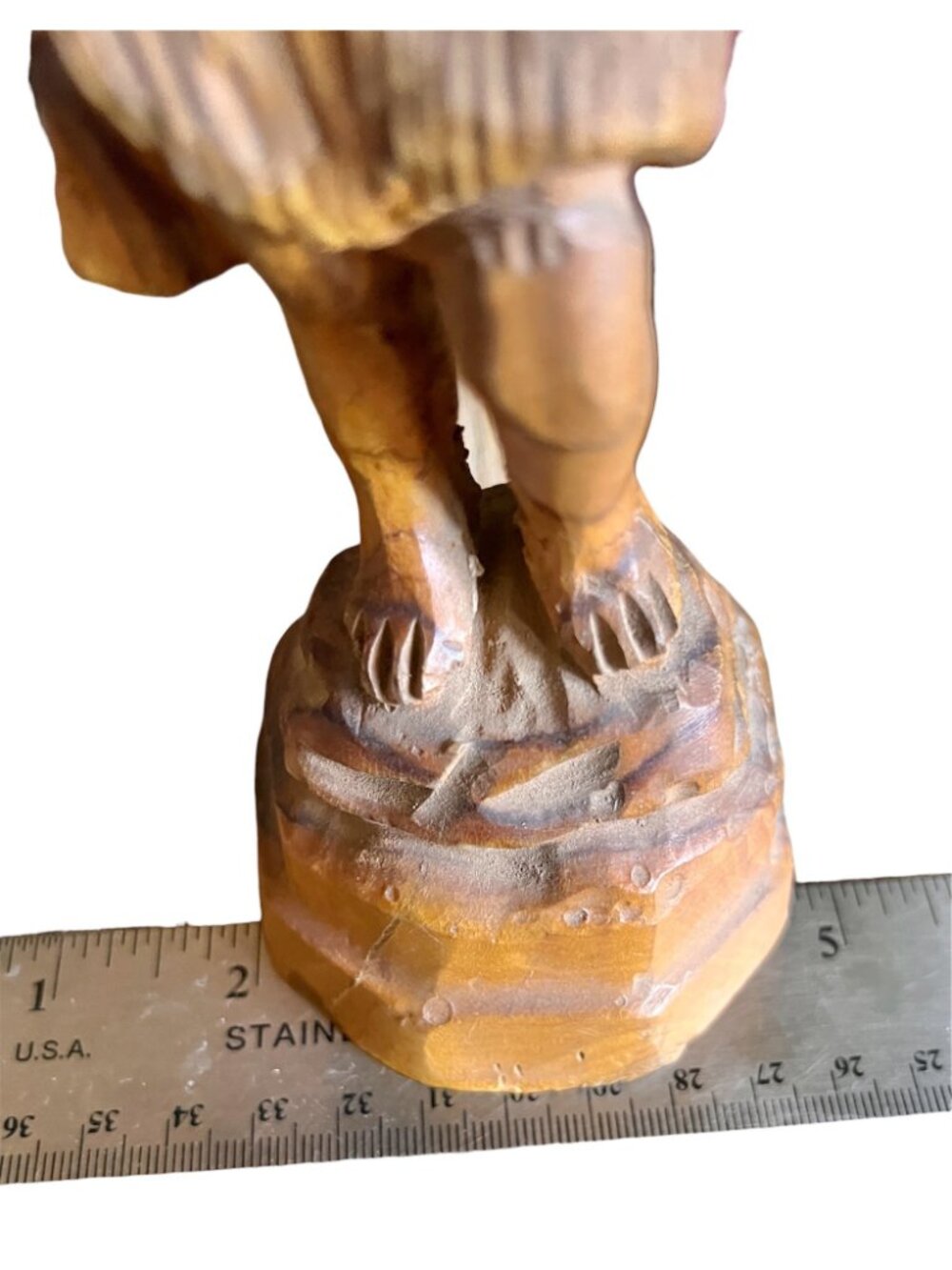 Hand-Carved David Figurine 9.25" Olive Wood Sculpture With Lamb Jerusalem Gift - Picture 9 of 11